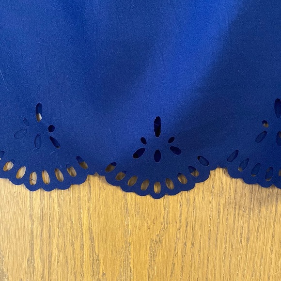 Zaful Royal Blue Scalloped Top - Picture 3 of 4